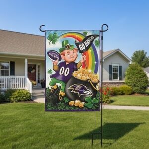 NFL Baltimore Ravens Large 27x40 Seasonal Garden Flags - Set of 10